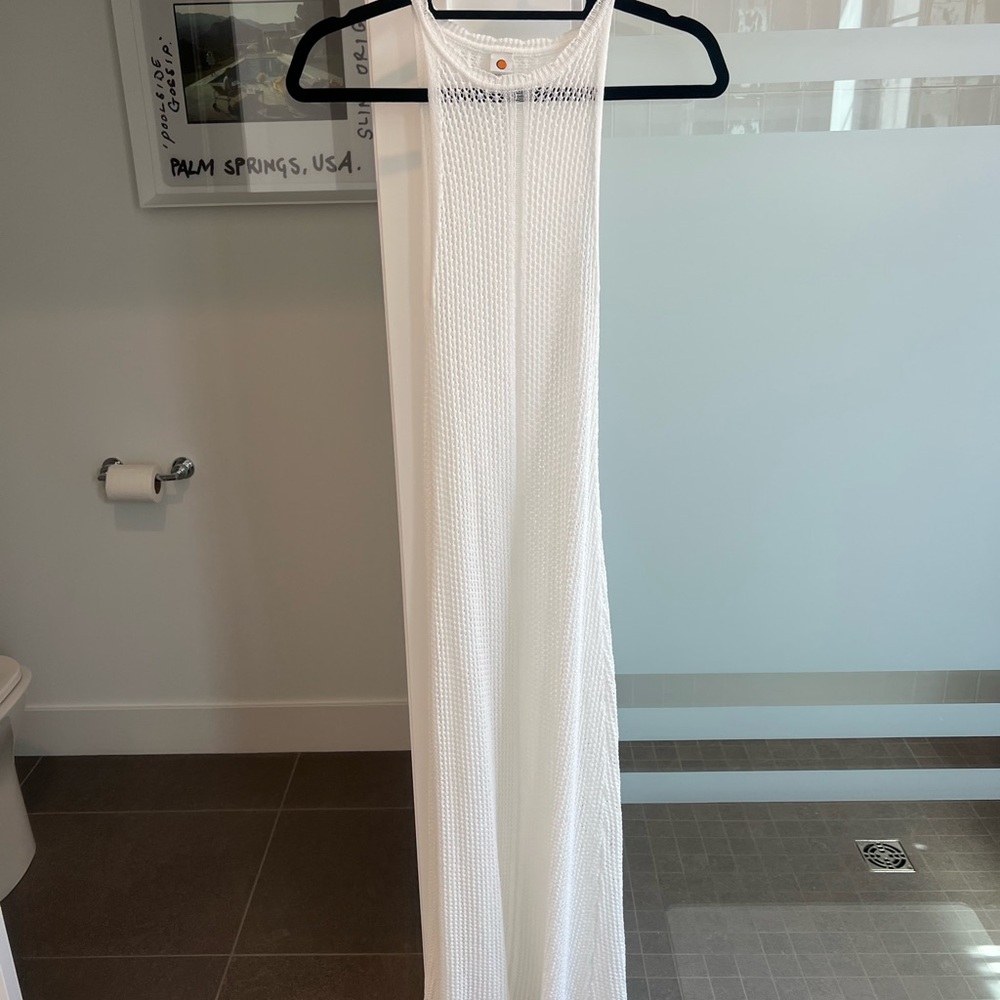 White Knit Maxi Dress
